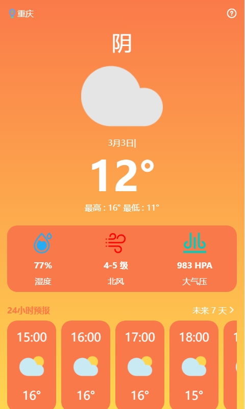 天天天气截图
