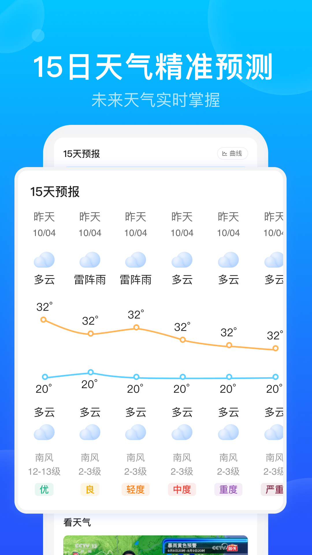 手机天气预报截图